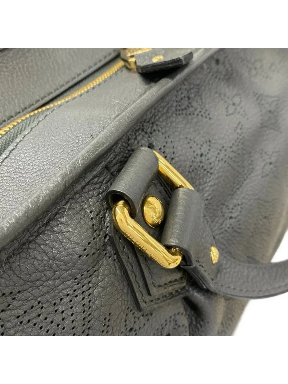 Louis Vuitton Handbag Mahina Stella GM Anthracite Leather